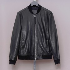 ALL SAINTS Leather Jacket Mens