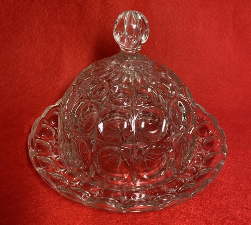 Vintage pressed cut glass - pressed,