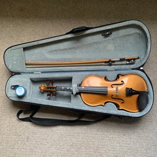 Stentor Harlequin Sparkle Gold Violin 3/4 Size with Case + Bow - Good Condition