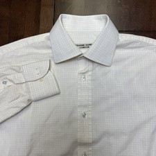 Katherine Hamnett London Dress Shirt Men's 42 16.5 Off White Striped England