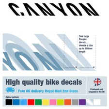 CANYON extra long bike decals