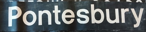 Pontesbury destination blind - destination,