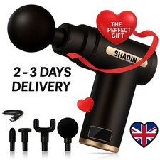 Massage Gun Deep Tissue Muscle Therapy Percussion Message Relax Back Neck 4 head