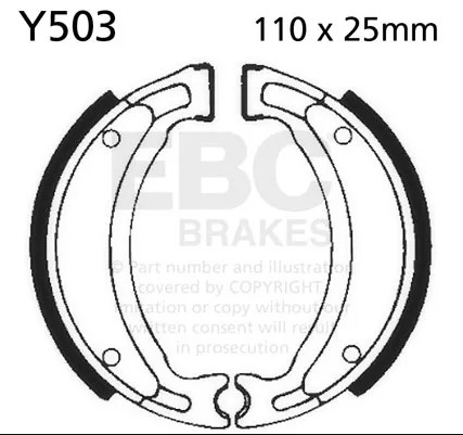 Ebc brake shoes - brake, y503