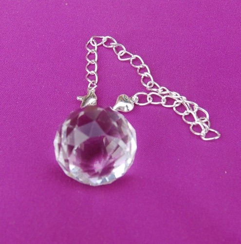 25mm facetted clear sphere - facetted,