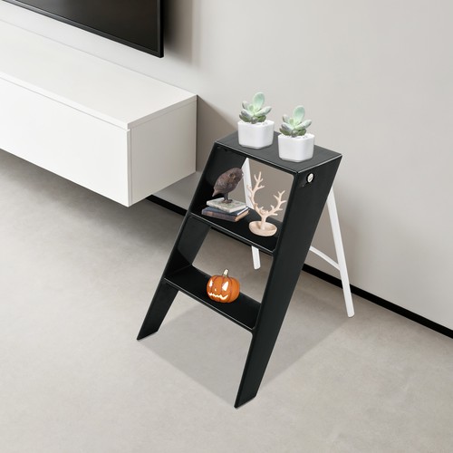 Folding metal step stool - metal, 3