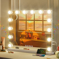 Hollywood Mirror Vanity Make Up Mirror with 14 Lights LED USB Charging Mirror UK