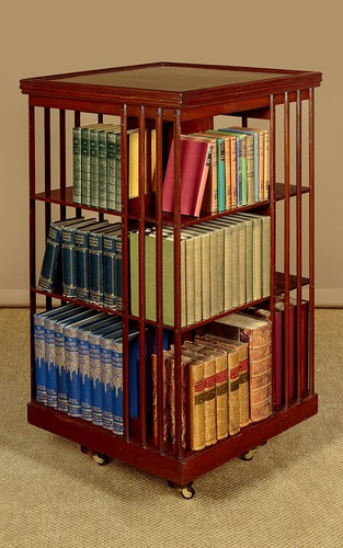 Antique mahogany revolving - antique,
