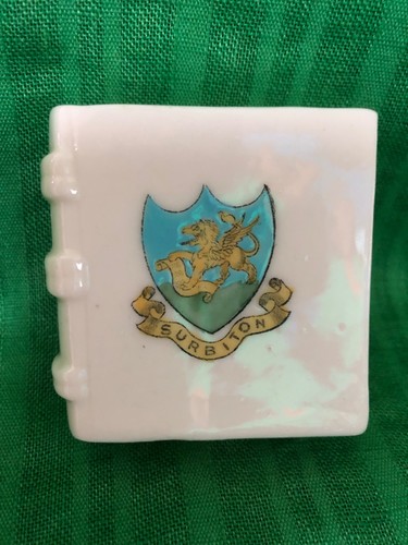 Crested china book surbiton - book-,
