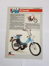 HONDA PA50 CAMINO Motorcycle Sales Specification Leaflet c1986