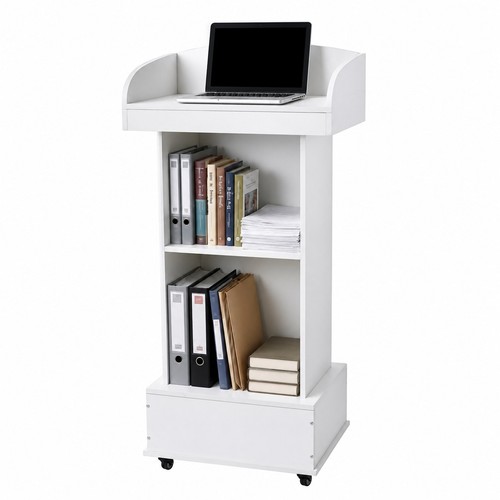 Lectern podium stand white - podium,