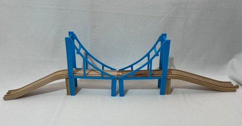 Wooden blue train track - wooden,
