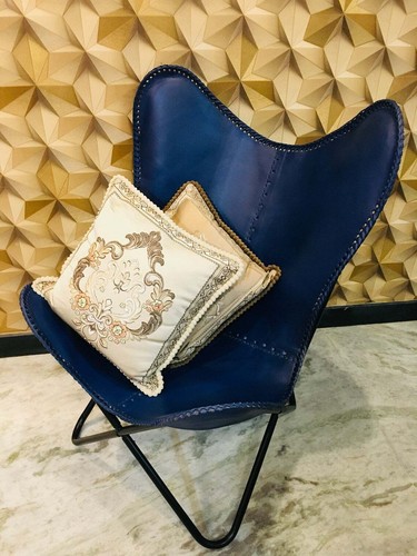 Blue genuine buffalo - genuine, leather