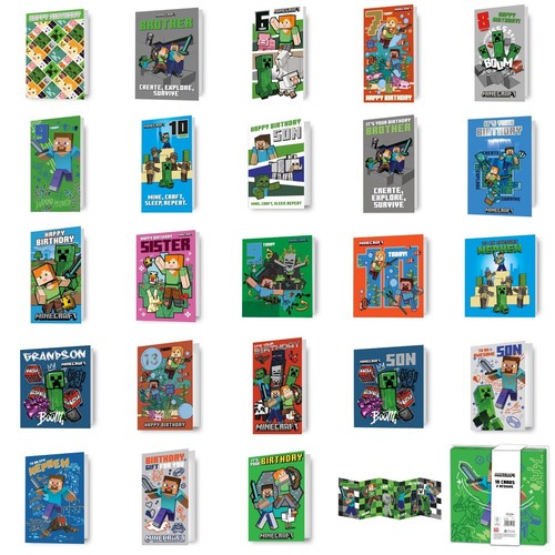 Minecraft birthday card - minecraft,