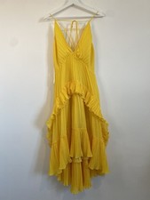Halston Heritage yellow ruffle