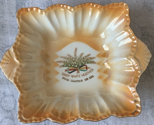 Vintage ceramic lustre - ceramic, crested