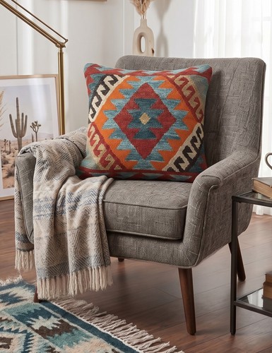 Diamond cushion cover wool - cover,
