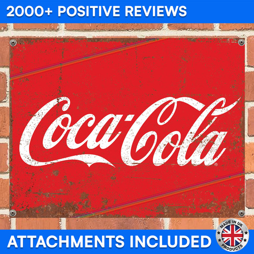 Coca cola logo - metal, man