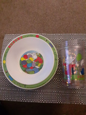 Rupert Bear vintage dish and tumbler