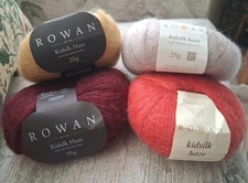 4 x 25g Rowan Kidsilk Haze,  Laceweight 30% Silk, 70% Mohair