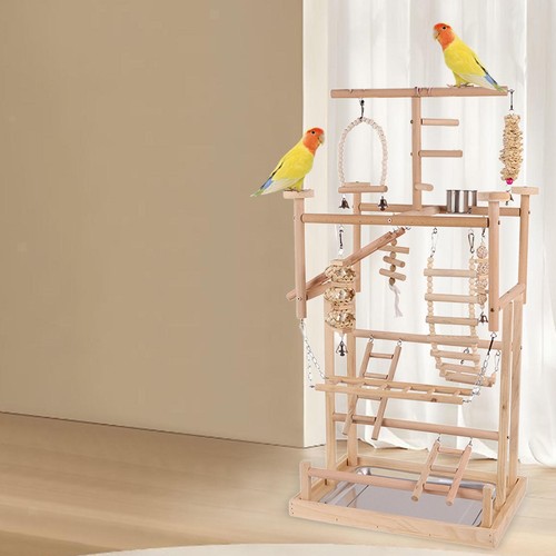 Pet parrot playstand wooden - pet,