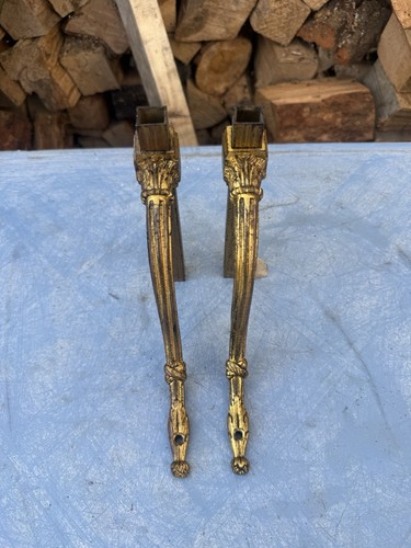 Pair antique french brass - antique,