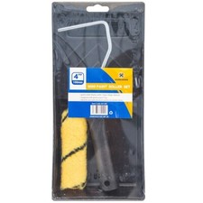 4" Mini Paint Roller Set Paint Tray, Sleeve & Handle 100mm For Emulsion Paints