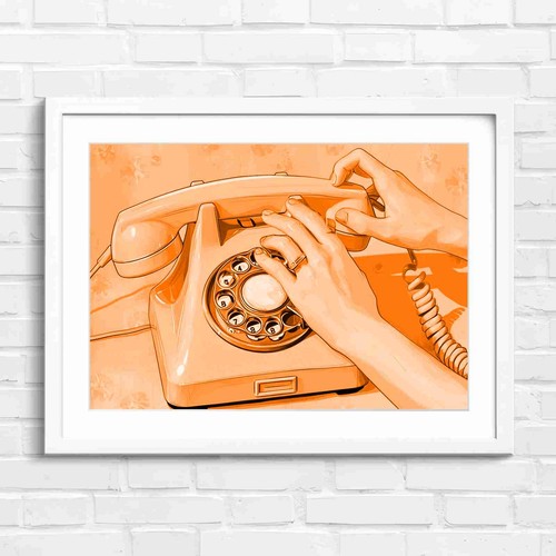 Vintage pink rotary - vintage,