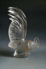 RENE LALIQUE  COQ NAIN  GLASS CAR MASCOT - CIRCA 1928 MODEL 1135