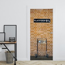 Door Mural Stickers London Brick Self-Adhesive Home Decor 88cm Harry Potter DIY