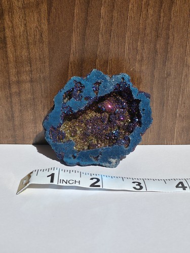Cobalt aura agate - agate, geode