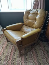 Mid Century Teak Framed Faux