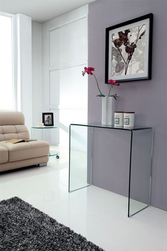 Crystal small curved - small, glass