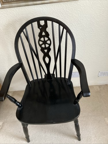 Antique wheel back chair - antique,