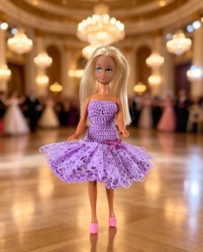 Doll clothes hand crochet and - doll,