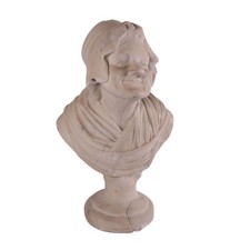 Antique Bust of Elderly Woman Marble Padua Italy XVIII Century Original