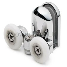 2 x Twin Bottom Zinc Alloy Shower Door Rollers/Runners 23mm wheel diameter SP4