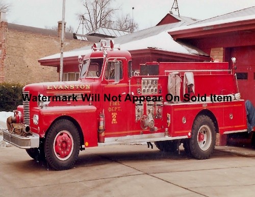 Evanston fire truck 1968 - fire,