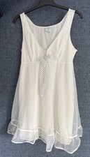 FAB Vintage 50s 60s Polkadot Nylon Frill Sheer Babydoll Nightie St Michael