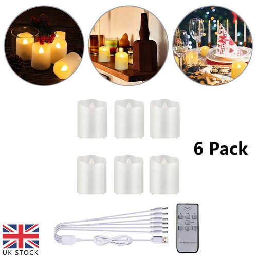 6pcs rechargeable led - 6pcs,