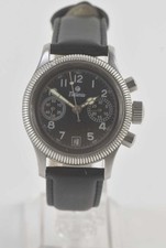 Tutima Glashutte CAL. Luftwaffe German Chronograph Watch Working