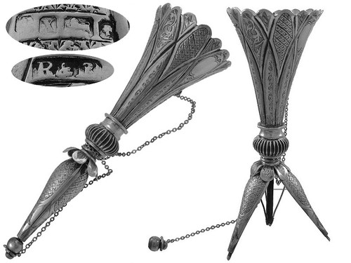 Victorian silver posy holder - victorian,