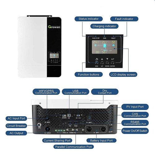 Growatt 5kw solar hybrid - growatt,