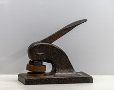 Vintage Cast Iron working Shaway Embossing press stamp seal desktop display
