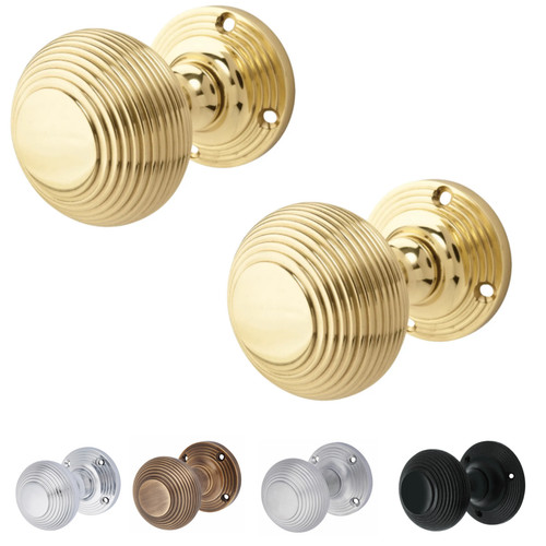 Beehive door knobs reeded - beehive,