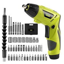 Cordless Drill Driver Screwdriver Set 3Nm Max Torque 3.6V LED Light 1300mAh 45PC