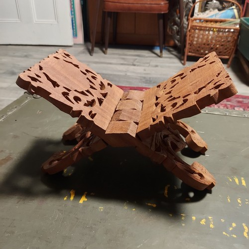Hand carved wooden folding - hand,