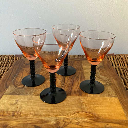 Cordial glasses vintage art - cordial,