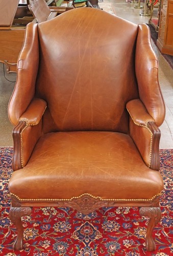 Distressed caramel leather - distressed,