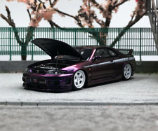 FH 1:64 JDM Purple Skyline GTR R33 Nismo 400R Sport Model Diecast Metal Car